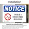 Signmission This Is A Smoke Free Building OSHA Notice Sign, Vinyl Decal, 10in W x 7in L, 2PK OS-2PACK-NS-D-710-L-16687 - alternate 5